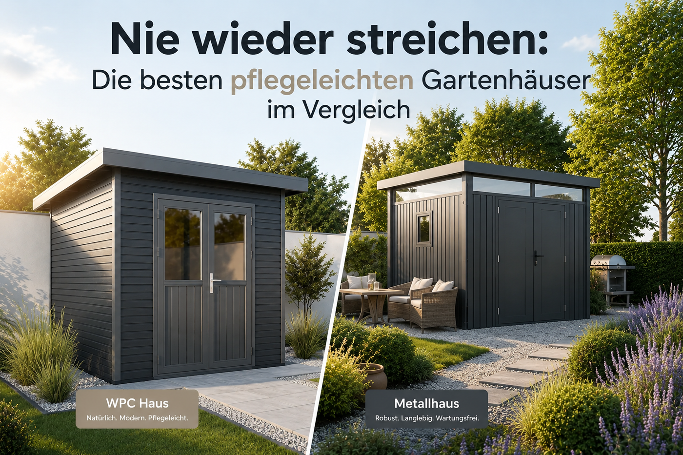 Nie wieder streichen: Die besten pflegeleichten Gartenhäuser im Vergleich