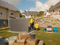Montage WPC Gartenhaus Linia 2824 inkl. Dachrinnenset