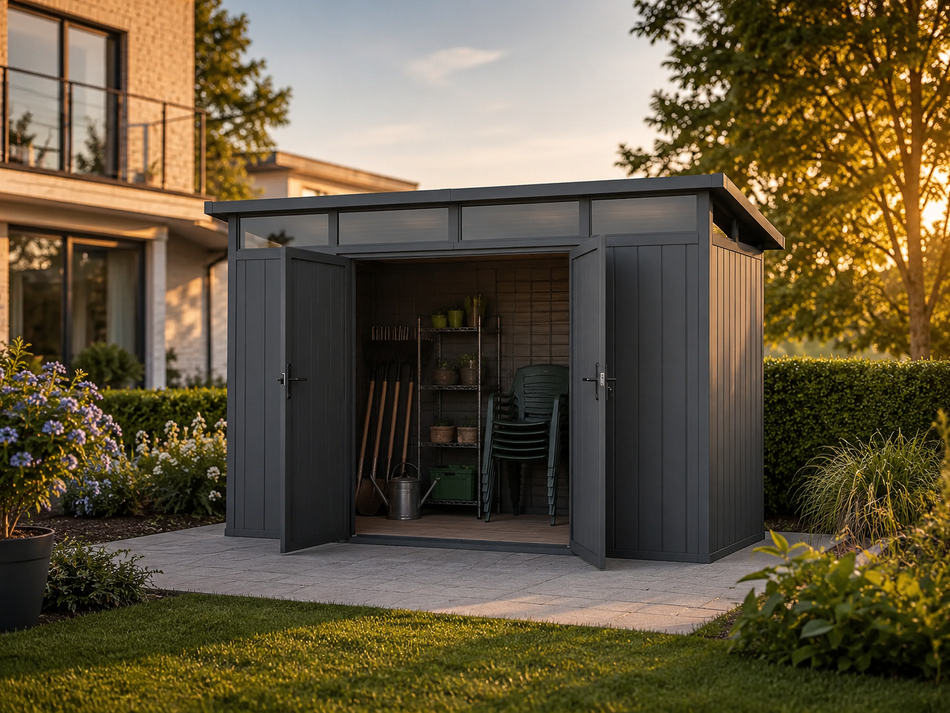 Linholm WPC Gartenhaus Skagen 2822 mit Oberlichtfenster